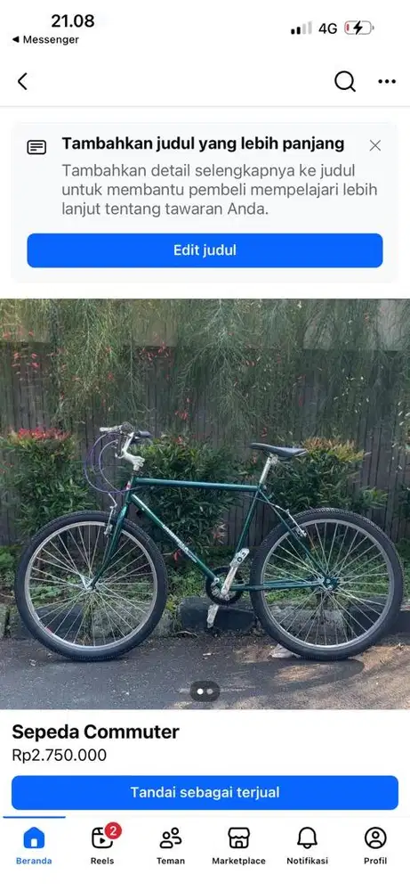 Sepeda commuter bike ,frame balap jadul
