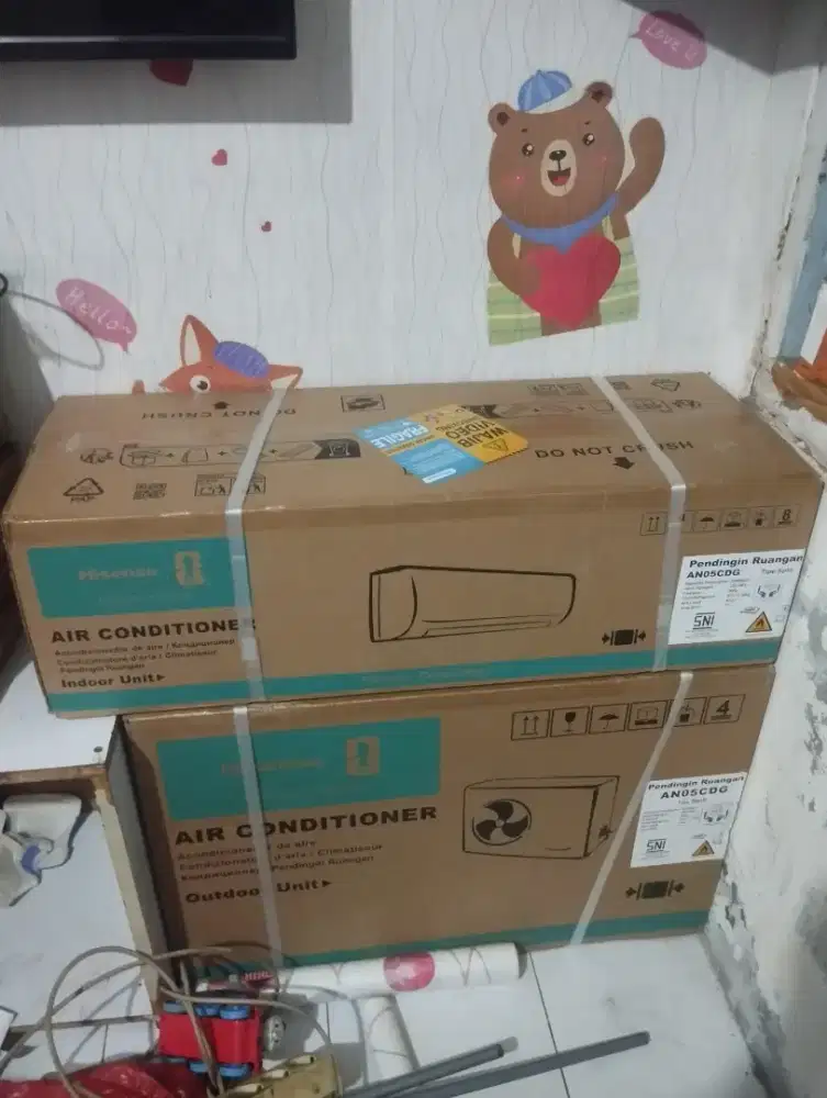 AC Hisense 1/2PK Baru Plus Pasang Terima Dingin