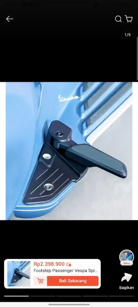 JUAL CEPET FOOTSTEP ORIGINAL VESPA UNTUK VESPA SPRINT PRIMAVERA