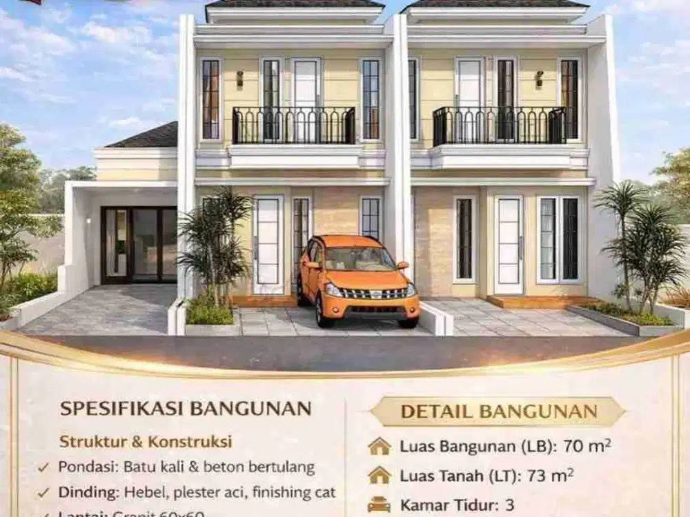 rumah 2 lantai di pondok karya pondok aren dekat Bintaro