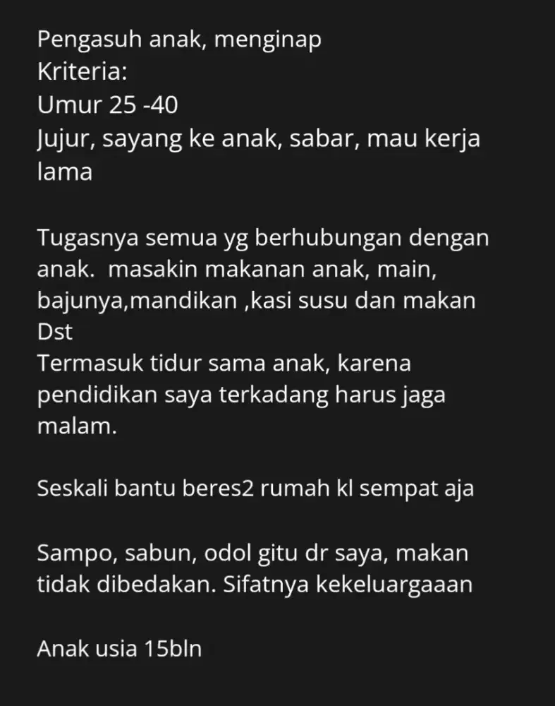 Pengasuh anak dn art