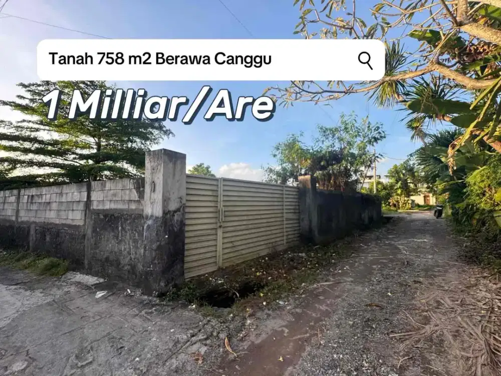 SALE TANAH HOOK 758 m² BERAWA CANGGU