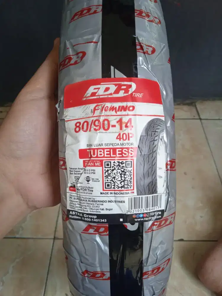 Ban tubles FDR 80/90-14 baru segel pabrik Poris cipondoh