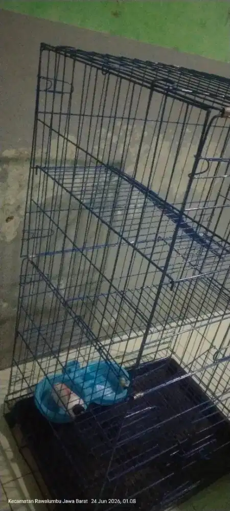 Kandang kucing 3 tingkat besi tebal 60x42x95