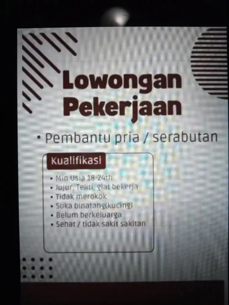 dibutuhkan art pria