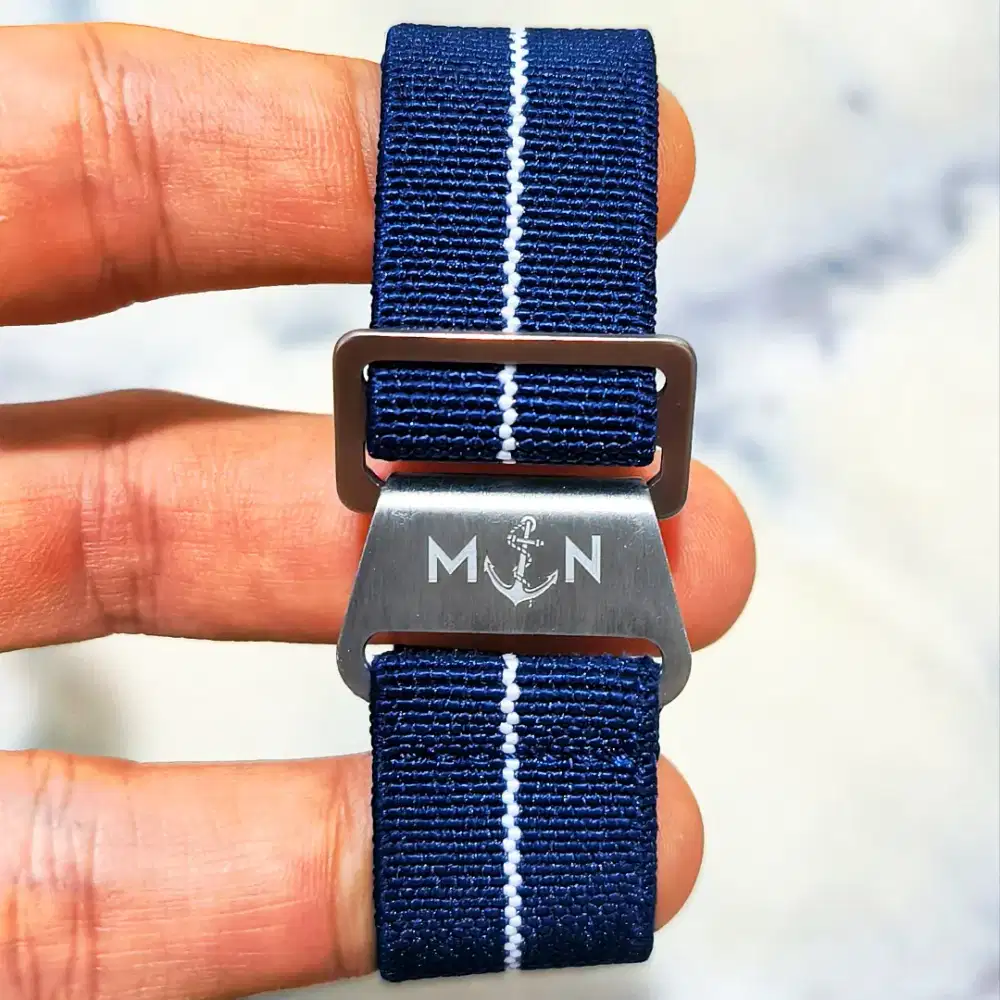 MN Marine Nationale Strap Jam Tangan 20 mm NAVY Kondisi Seperti Baru