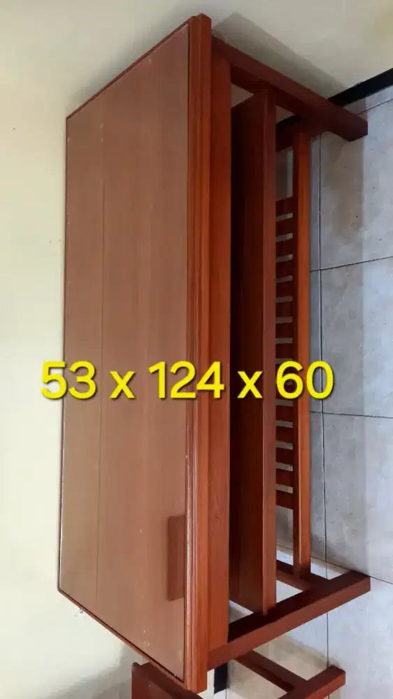 Meja tv asli kayu serbaguna
