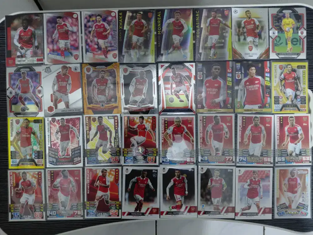 Kartu Topps Panini Arsenal 32 Cards Original Rice Martinelli Eze
