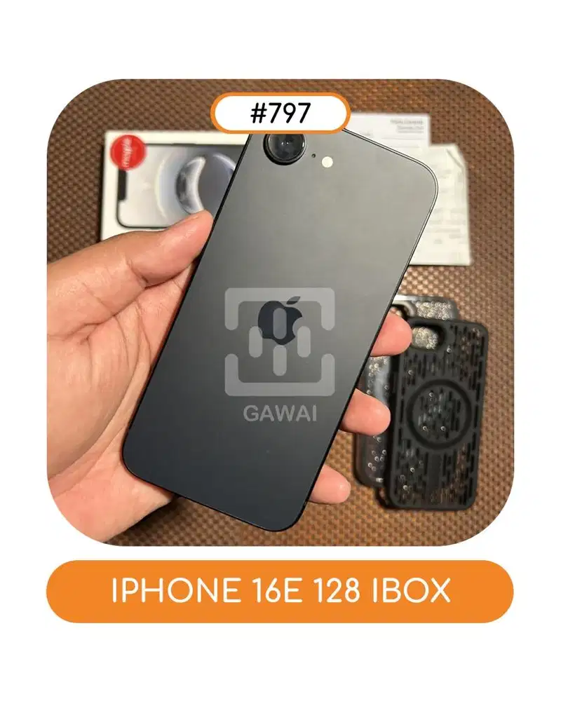 #797 Iphone 16E Black 128 Ibox Garansi 12 October 2026 BH 100%
