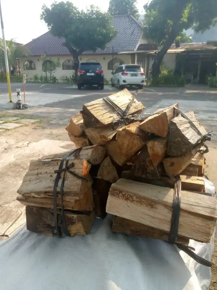 Kayu karet bakar