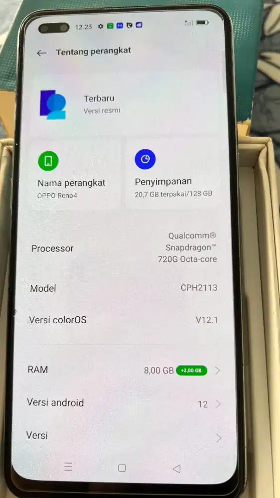Oppo Reno 4 Ram 8+3 mulus
