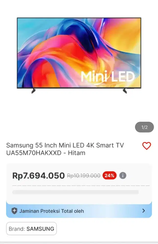 TV SAMSUNG SERI MINI LED TERSEDIA