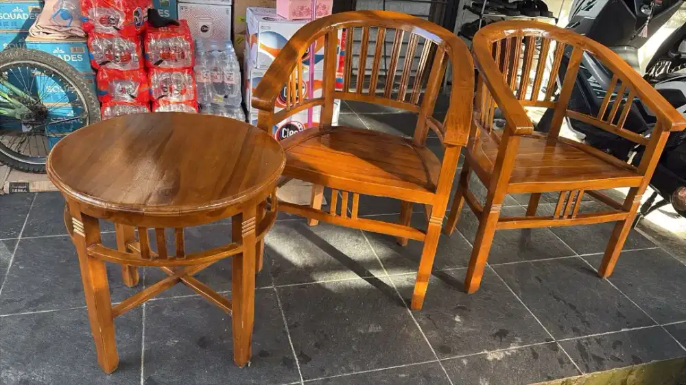PL kursi + meja jati