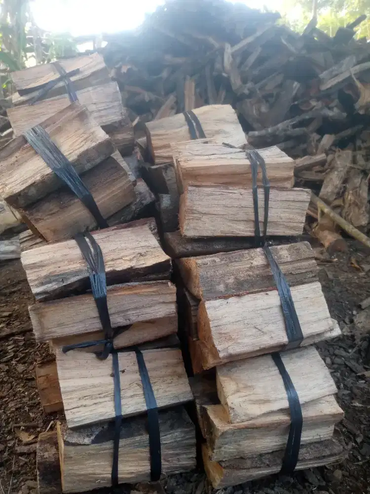 Kayu karet bakar