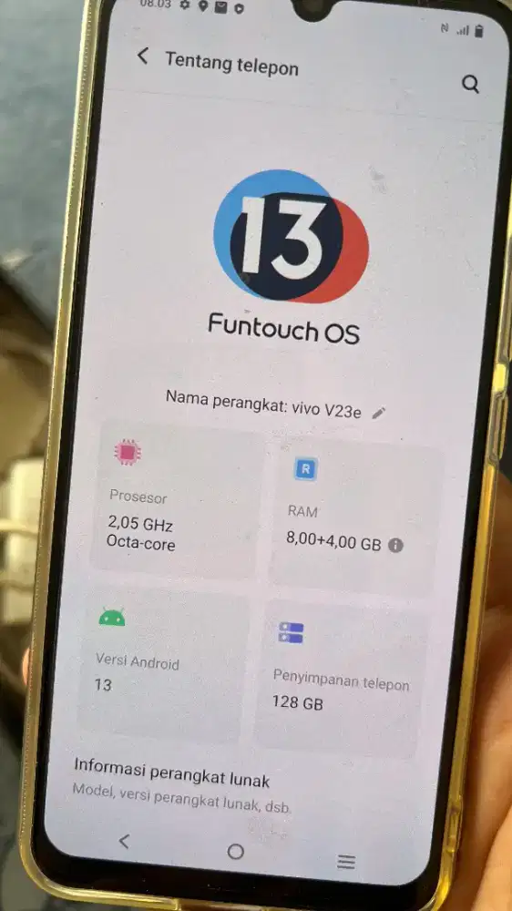 Vivo V23e Ram 8+4 NFC mulus lengkap