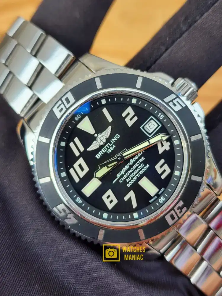 Jam Tangan Original Breitling Superocean Diver Automatic Swiss Fullset