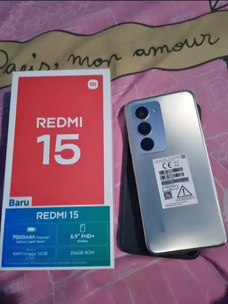 Redmi 15 ram 8/256 fullset cari kembalian jual GK pp