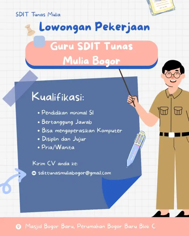 Staf pengajar di sekolah dasar islam terpadu