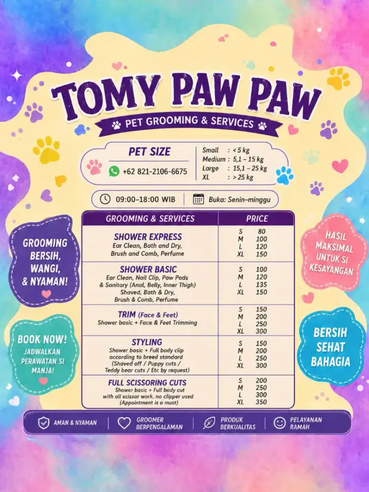 Tomy paw Home service grooming
