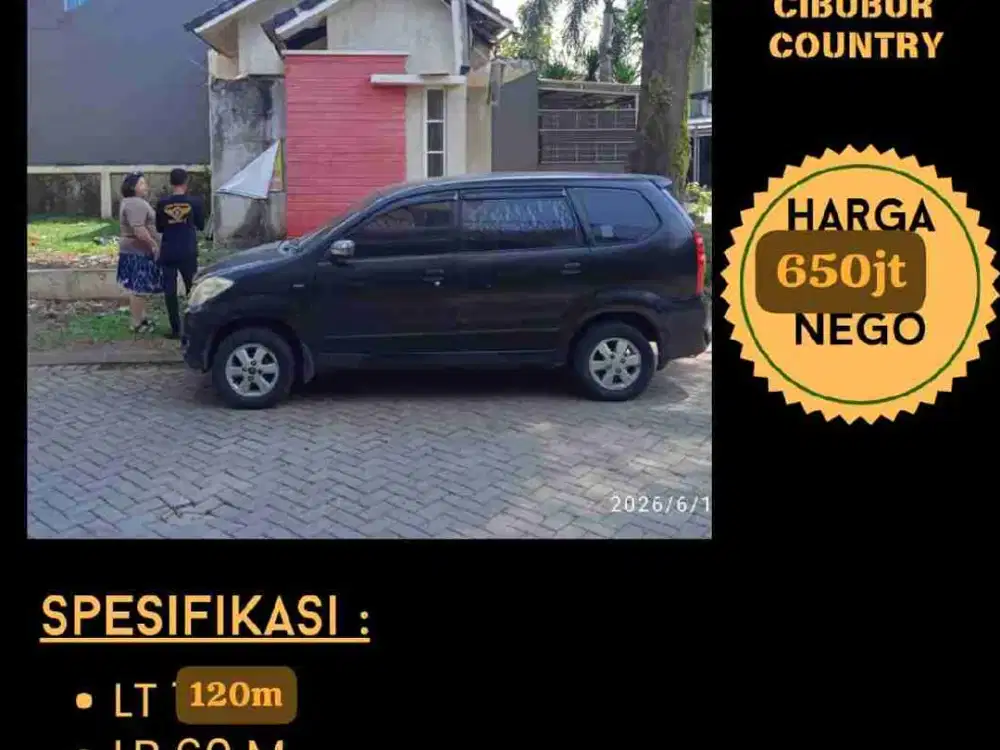 JUAL RUMAH HITUNG TANAH 600JUTAAN CIBUBUR COUNTRY