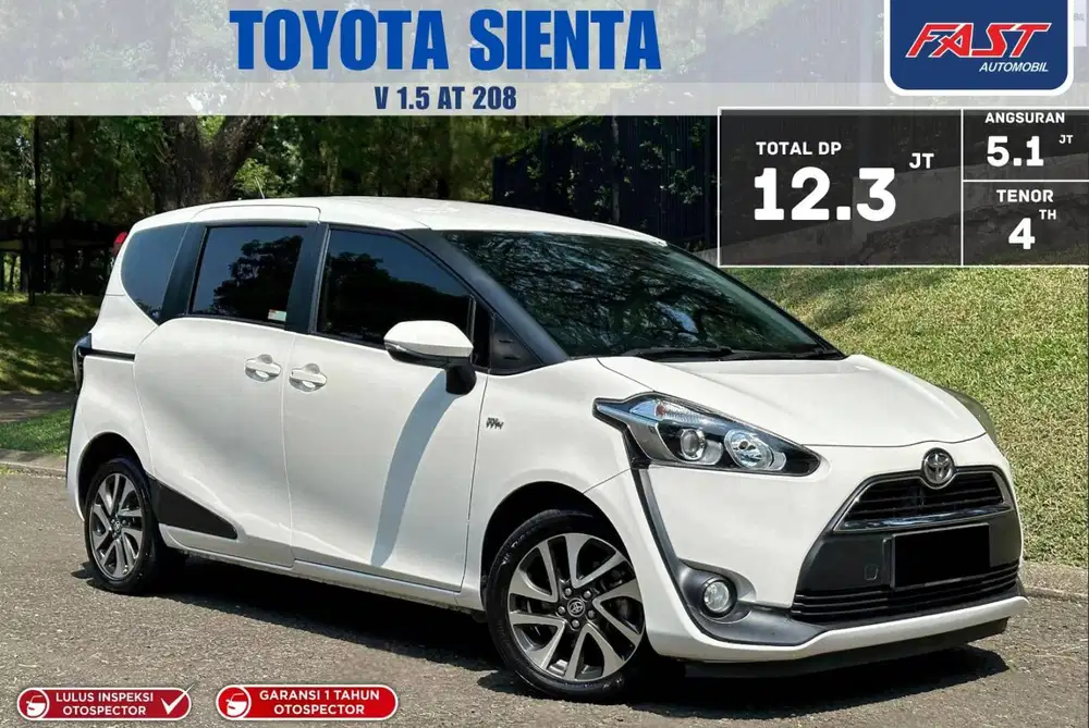 LOW KM PJAK PNJG GARANSI 1TH TOYOTA SIENTA V 2018 1.5 METIK
