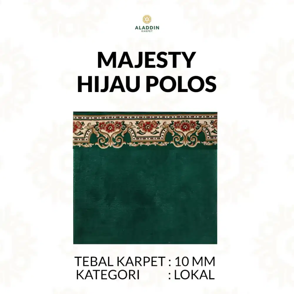 Karpet masjid majesty hijau polos