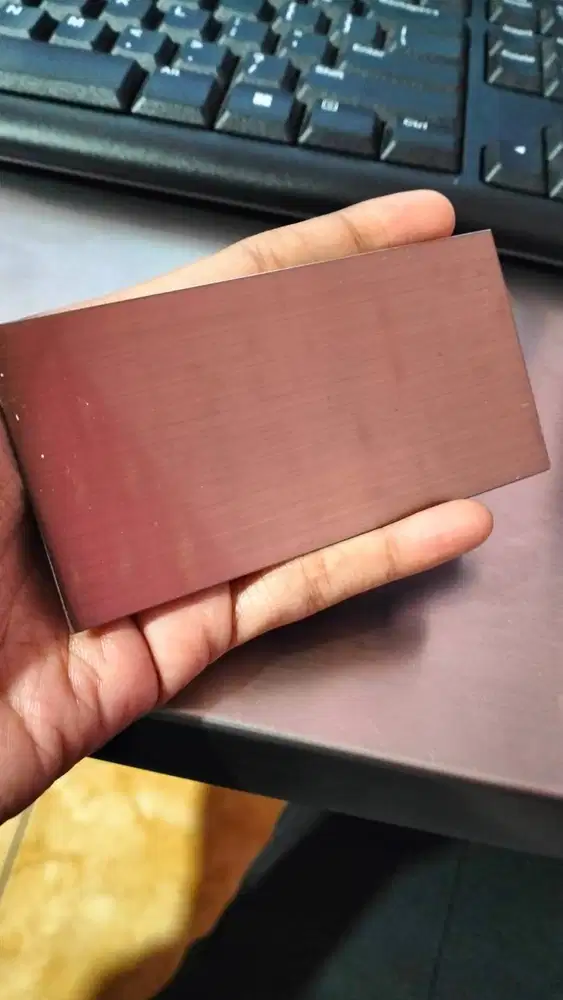 Plat Warna Stainless 201 Rosegold tebal 0,8mm custom per 5cm(5x5)cm