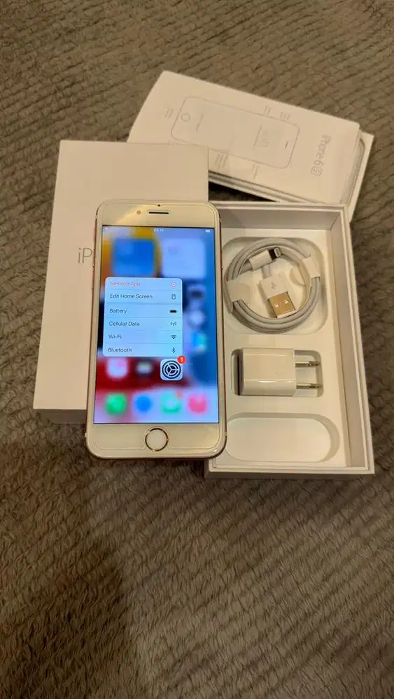 Iphone 6s Rose Gold 128GB Terdaftar Mulus Lengkap