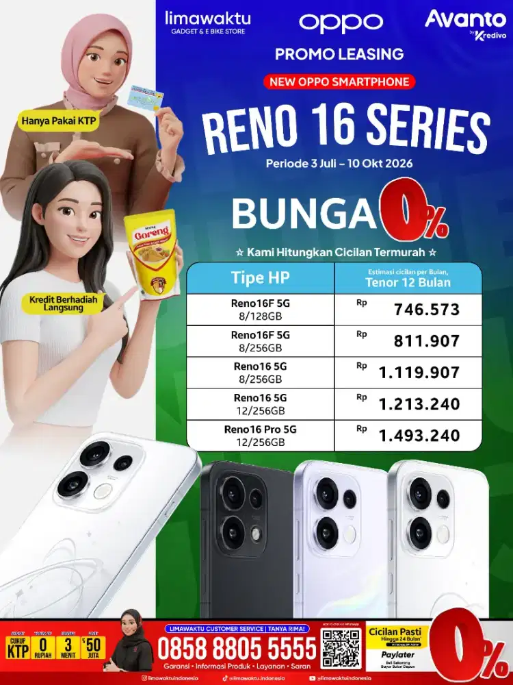 KREDIT OPPO RENO TERBARU DP 0%