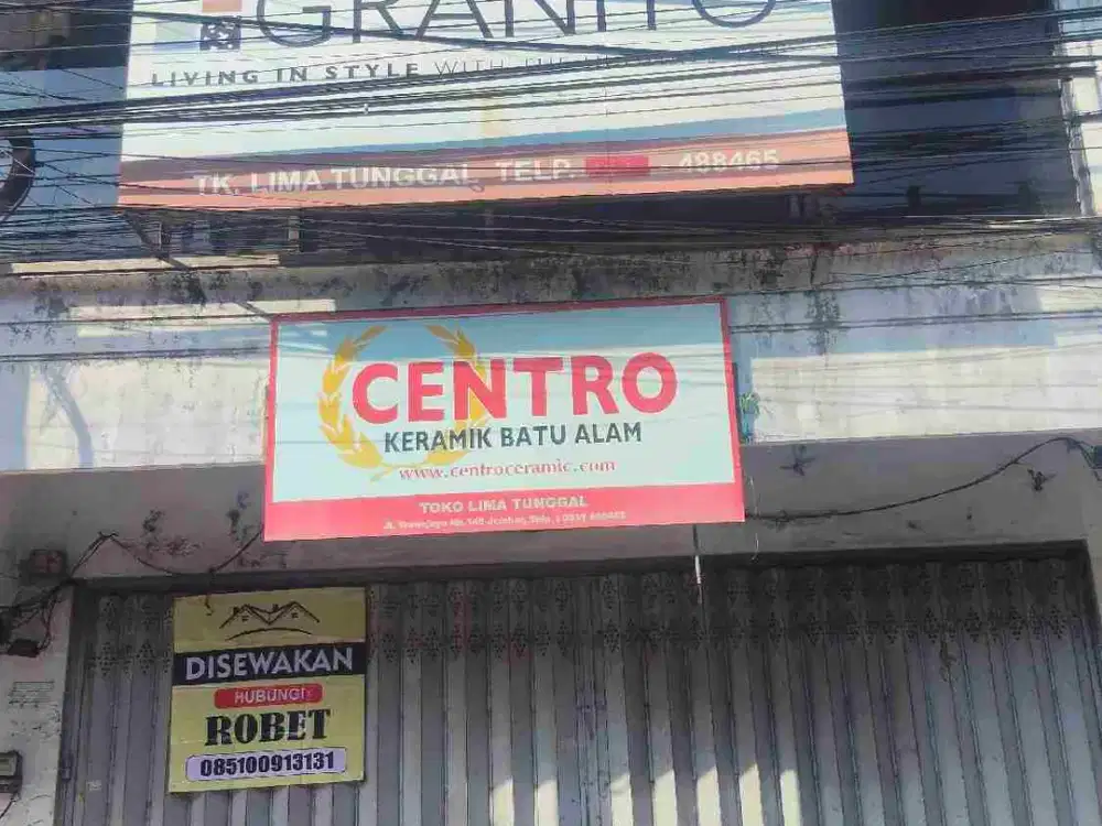 Disewakan ruko pusat keramaian kota jember