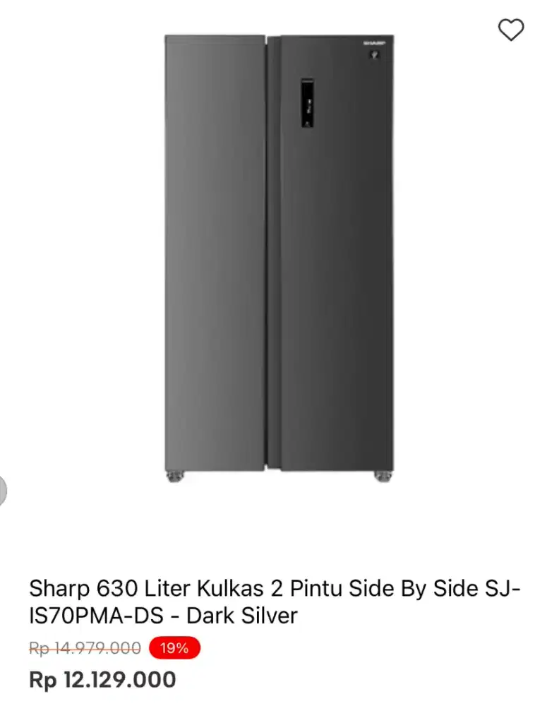 KULKAS SBS SHARP SJ-IS70PMA-DS