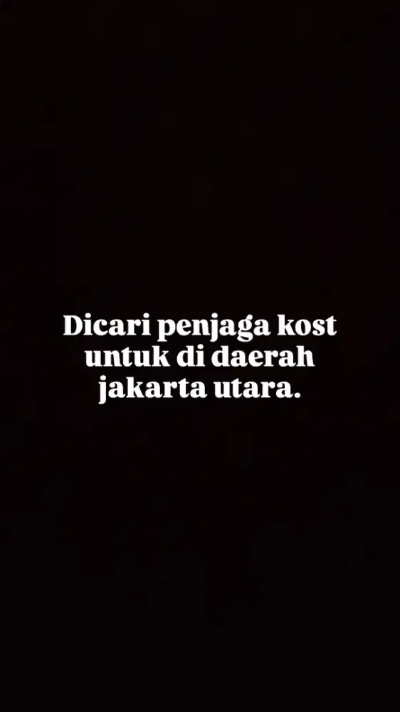 Dicari Penjaga kost