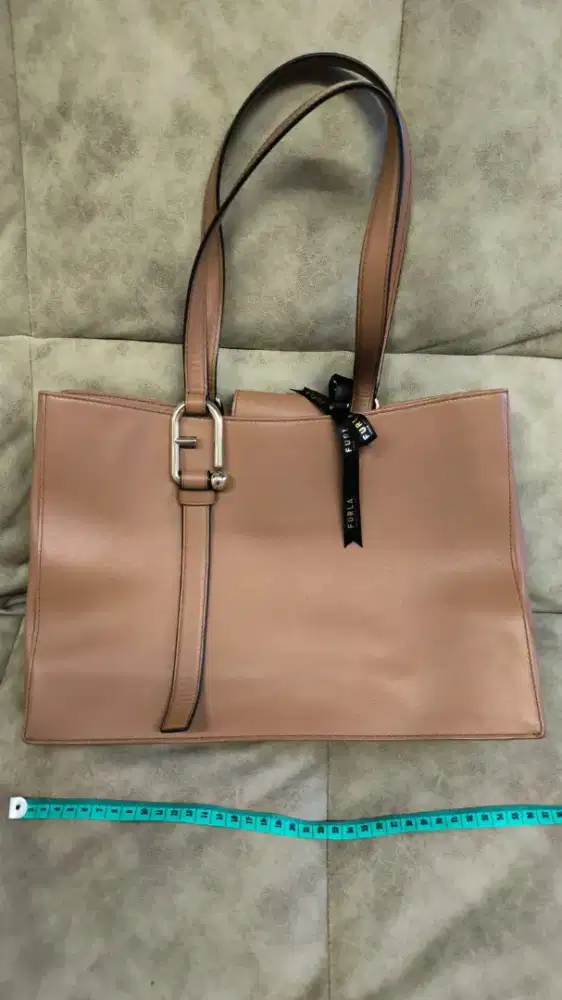 FURLA Shoulder Bag Light Brown Gold