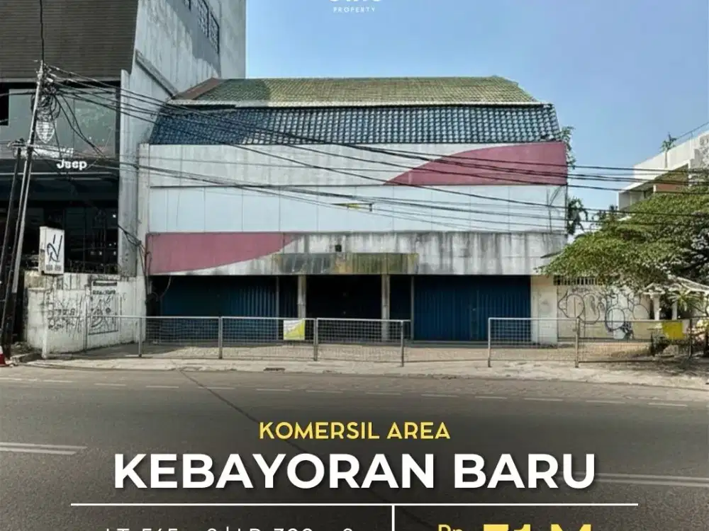 For Sale Komersil Area Ex Supermarket, Posisi Hoek, Hadap Selatan