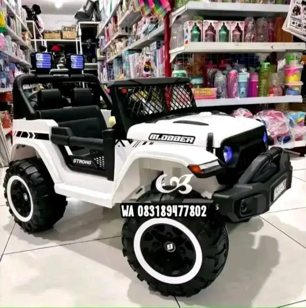 Mobil Aki Jeep Globber Sudah btrei 12v,bsa remote n manual, bergaransi