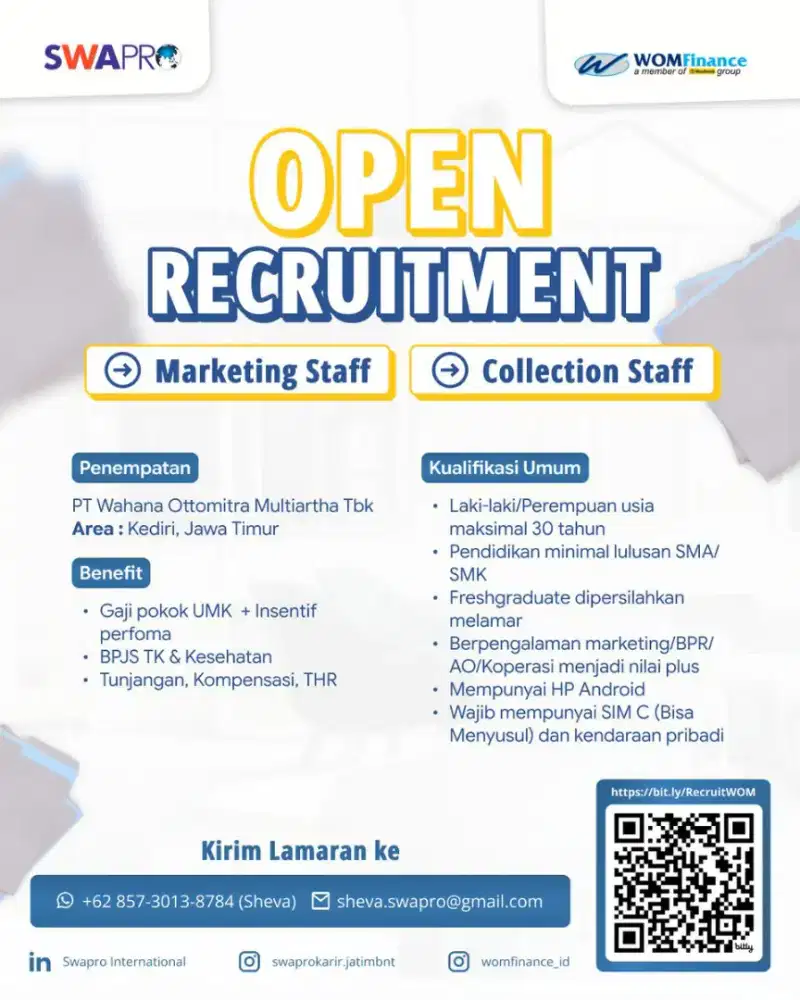 LOKER KEDIRI COLLECTION DAN MARKETING