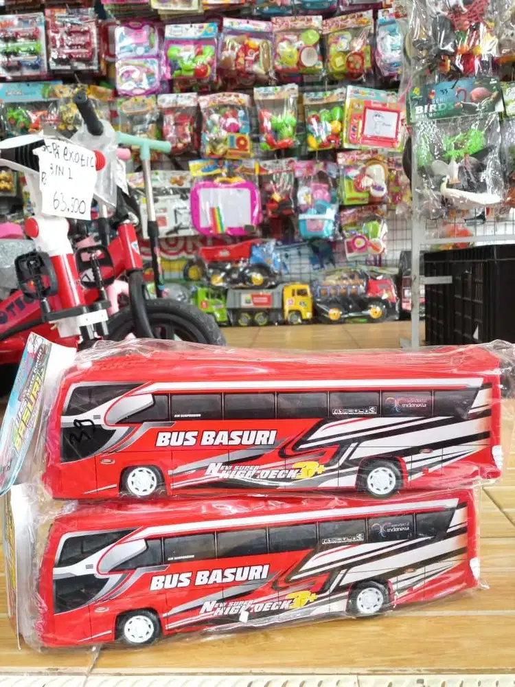 mainan anak bus basuri baterai lampu musik