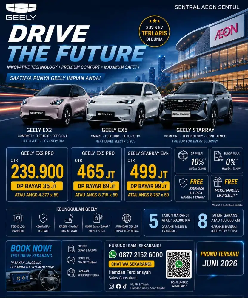 [DP MULAI 69JT] PROMO GEELY EX5