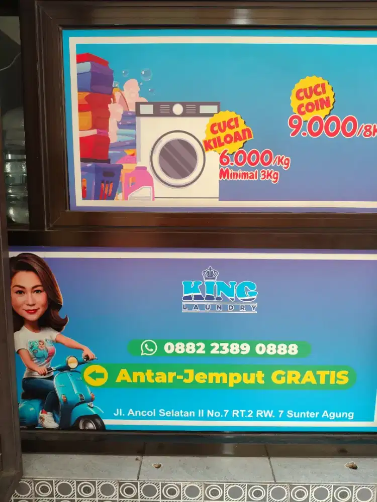 Kerja laundry setrika uap