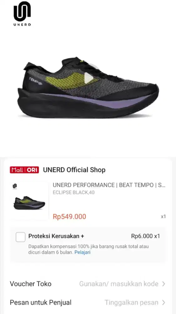 Sepatu Running UNERD PERFORMANCE | BEAT TEMPO |