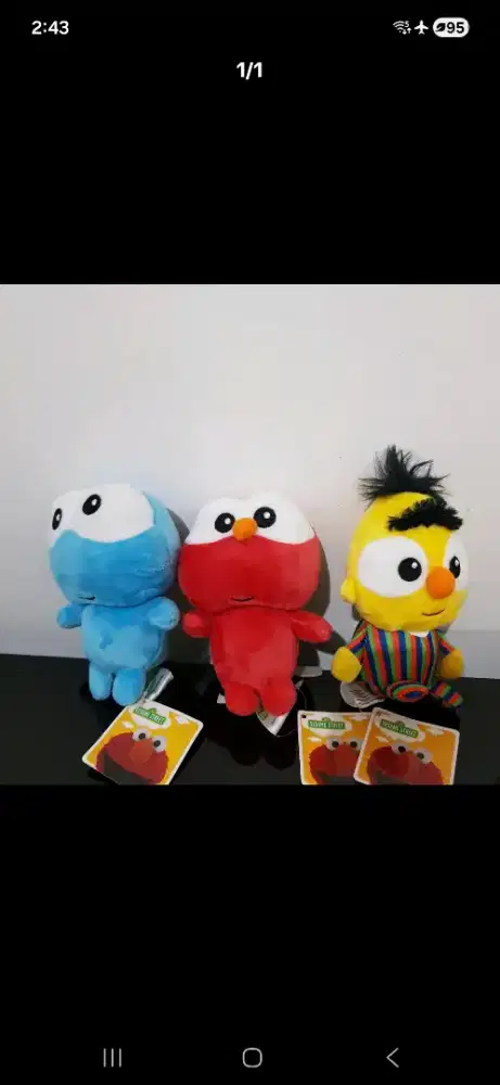 Boneka elmo sesame street set