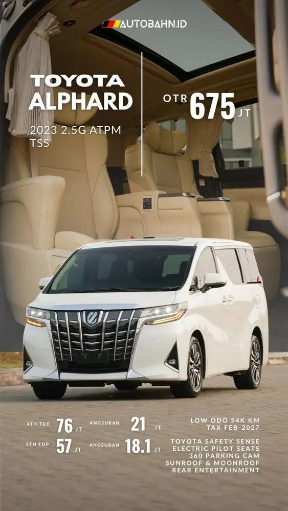 Toyota Alphard 2.5 G ATPM TSS 2023