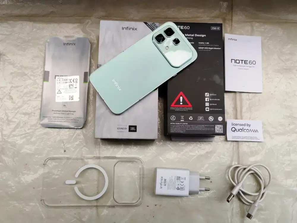 Infinix note 60 8/256 lengkap segel garansi ttbt