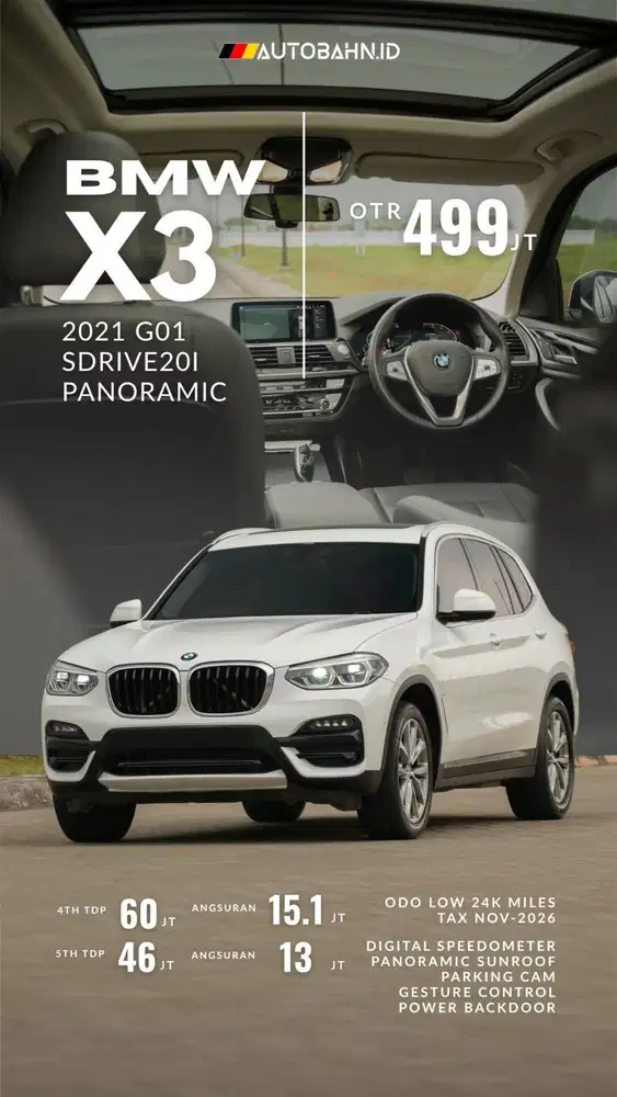 BMW X3 sDrive20i G01 2021 Panoramic