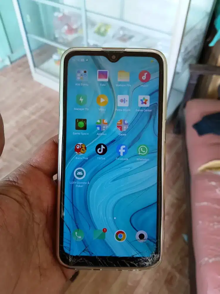 Oppo a1k retak layar masih kepake