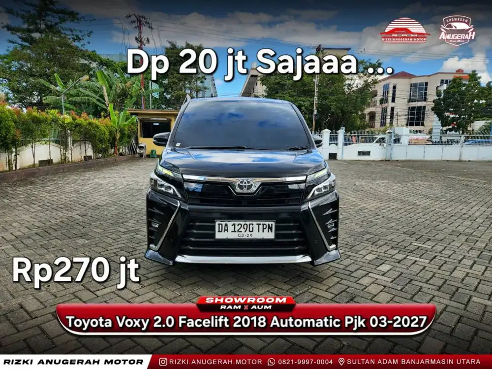 DP RINGAN TOYOTA VOXY 2.0 AT 2018 MATIC