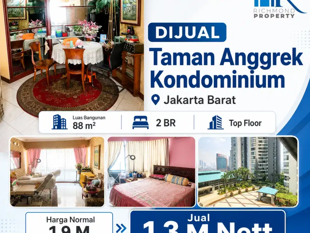 Dijual Apartemen Condominium Taman Anggrek Jual Murah Cuma 1,3 M