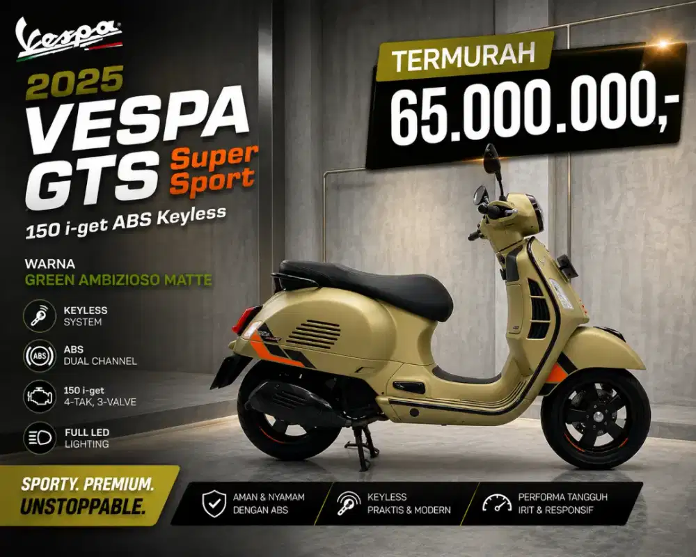 2025 VESPA GTS S iGET ABS 4V FACELIFT “KEYLESS” 155 cc