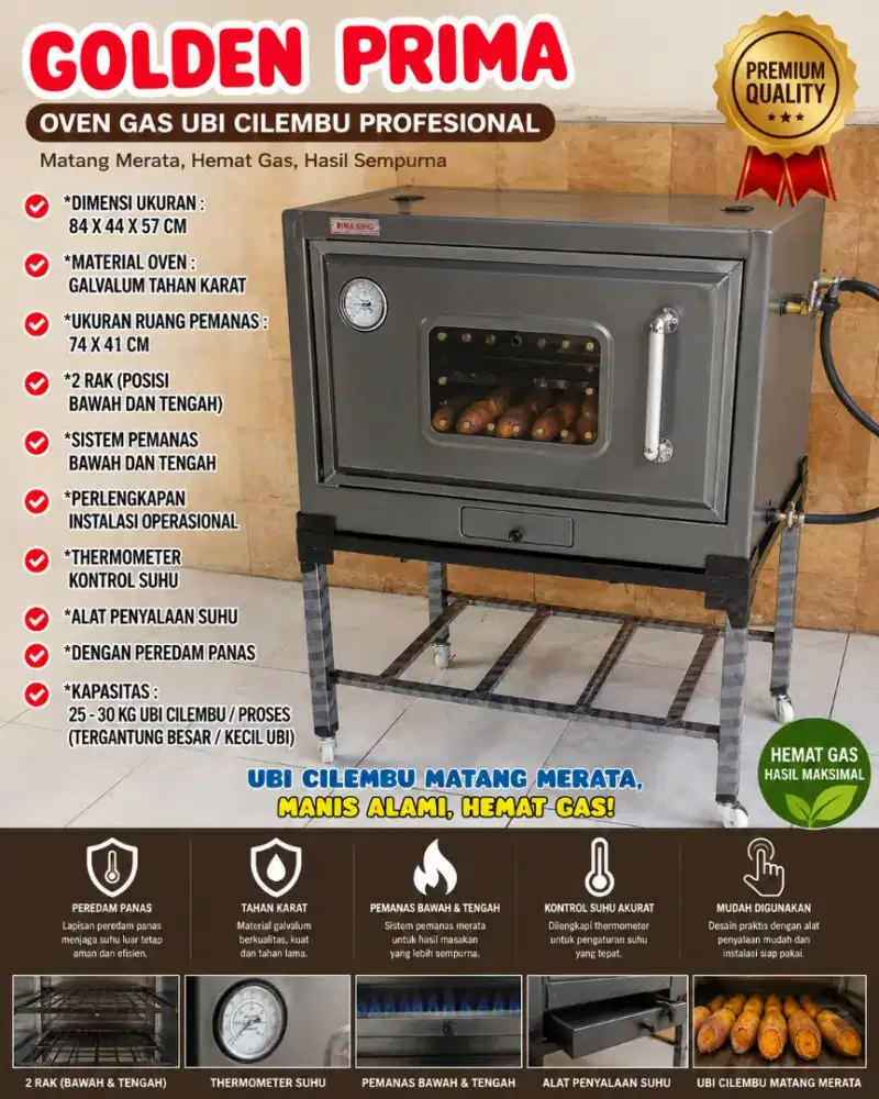 OVEN GAS UMBI CILEMBU BK 84 X 44 GP