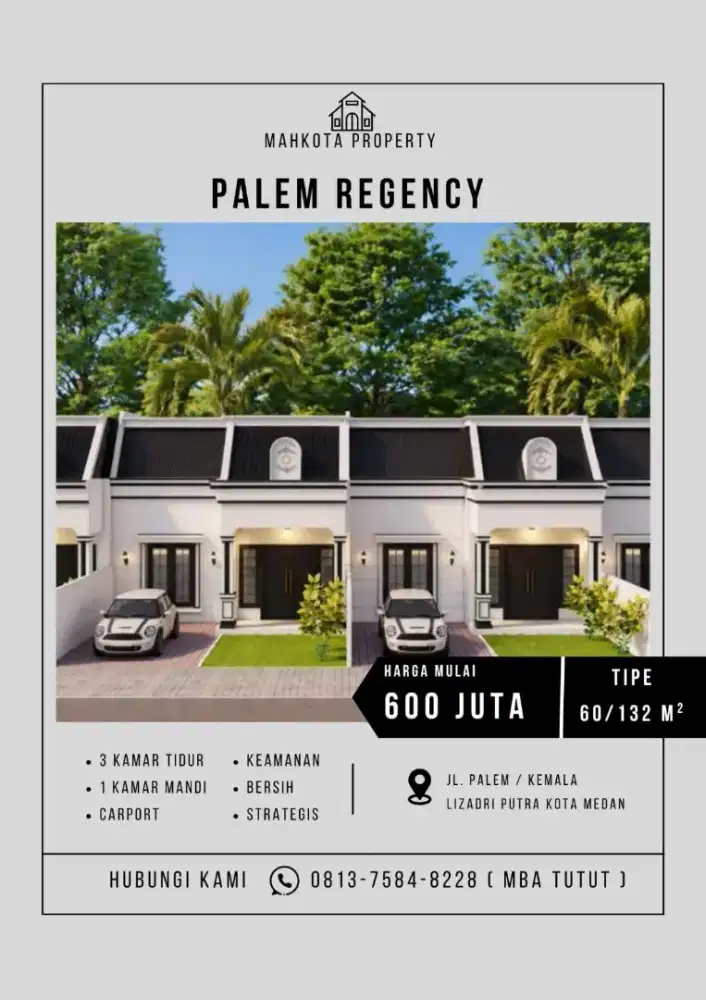 PALEM REGENCY 13 UNIT UK TANAH 6 X 22 METER